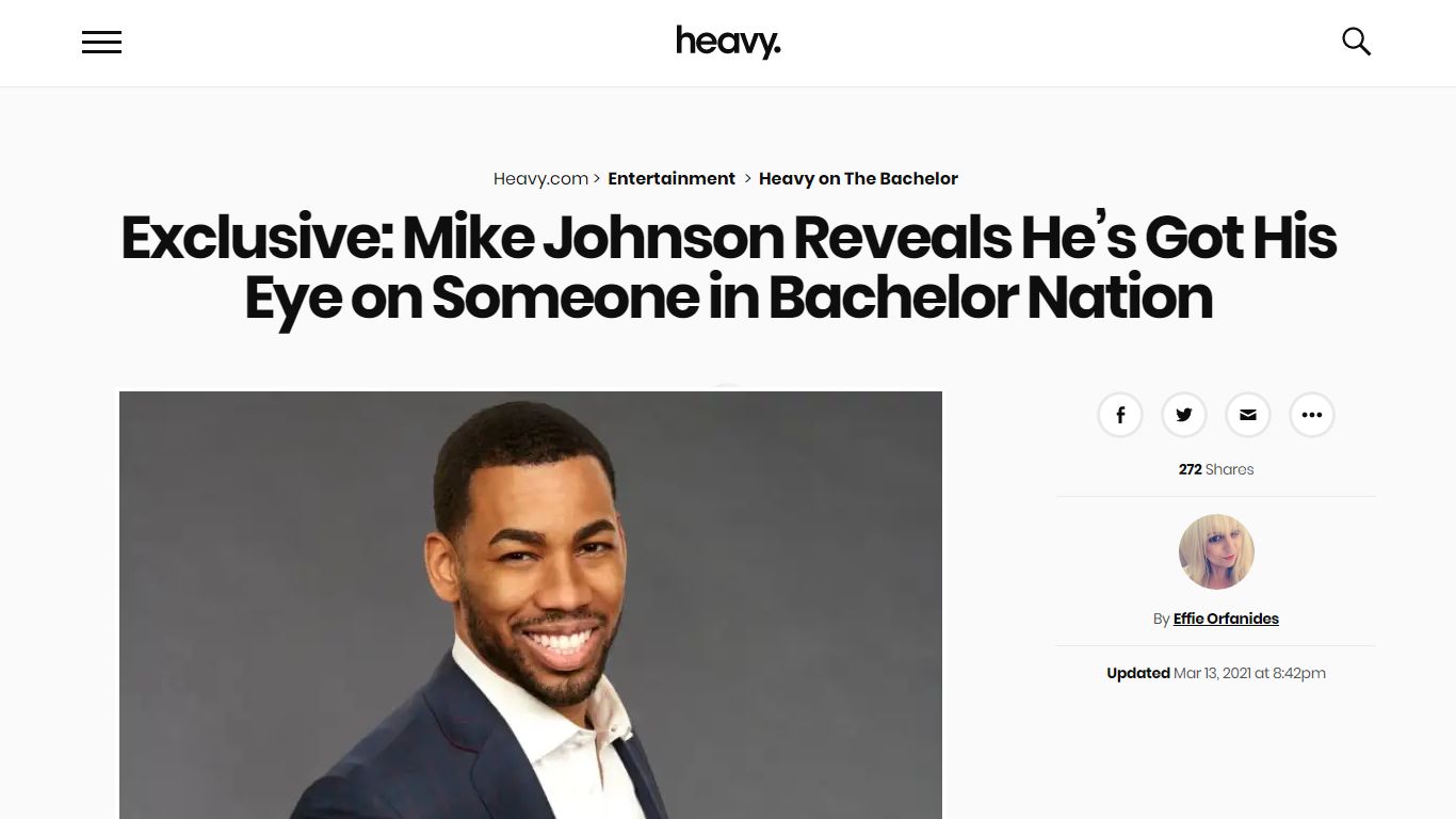 Exclusive: Mike Johnson Reveals He Has a BN Crush | Heavy.com